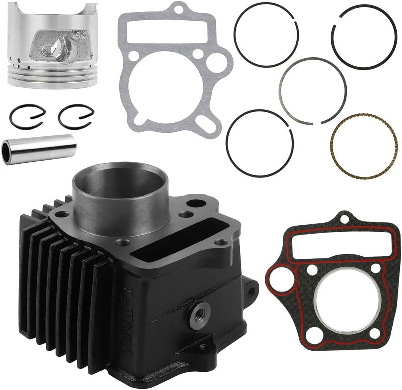 FLYPIG 47mm Cylinder Piston Gasket Top End Rebuild Kit for Honda 70cc ATC70 CRF70 CT70 TRX70 XR70 JH70 C70 CRX70 139QMB XR CRF 90 90cc 4-Stroke Engine ATV Scooter Moped Go Kart Dirt Pit Bike - Image 1